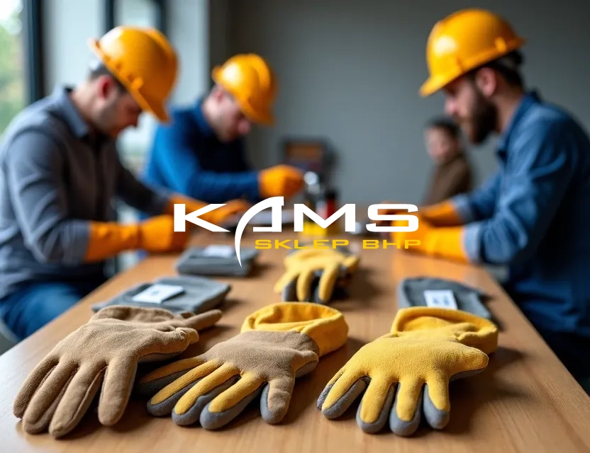 rękawice robocze, bezpieczeństwo, miejsce pracy, ochrona rąk, pracownicy, różne materiały, skóra, lateks, Kevlar, etykiety, z