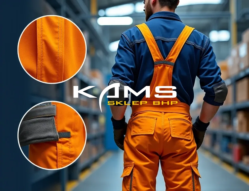 odzież robocza, wzmocnione szwy, tkanina odporna na rozdarcia, bezpieczeństwo pracy, ochrona pracownika, prace przemysłowe, s